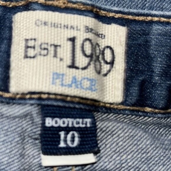 The Childrens Place Bootcut Jeans Size 10 Blue Denim 100% Cotton Youth - Picture 3 of 8
